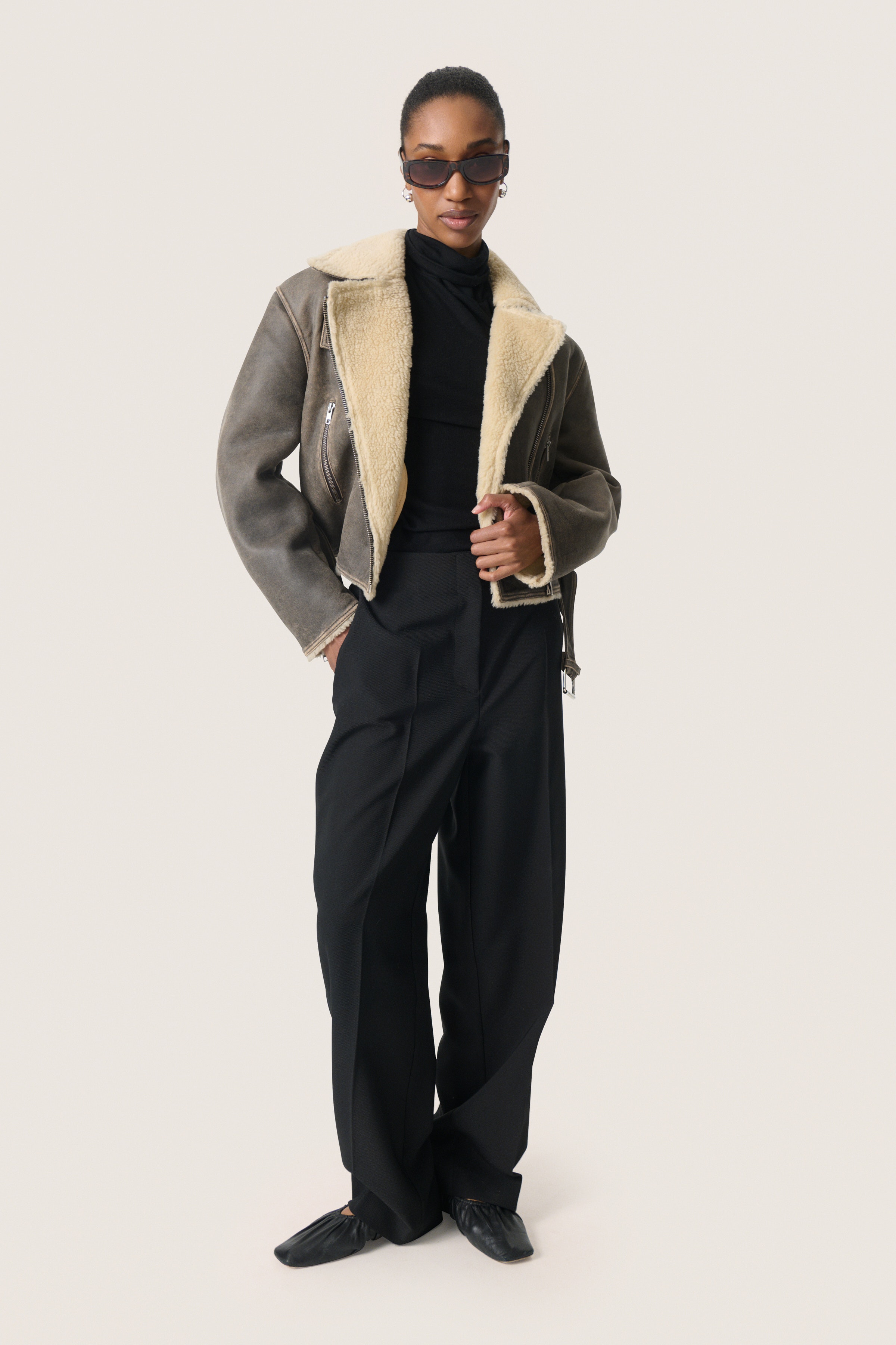 SLFiorella Leren jas LOOKBOOK FRONT 30408556-304157