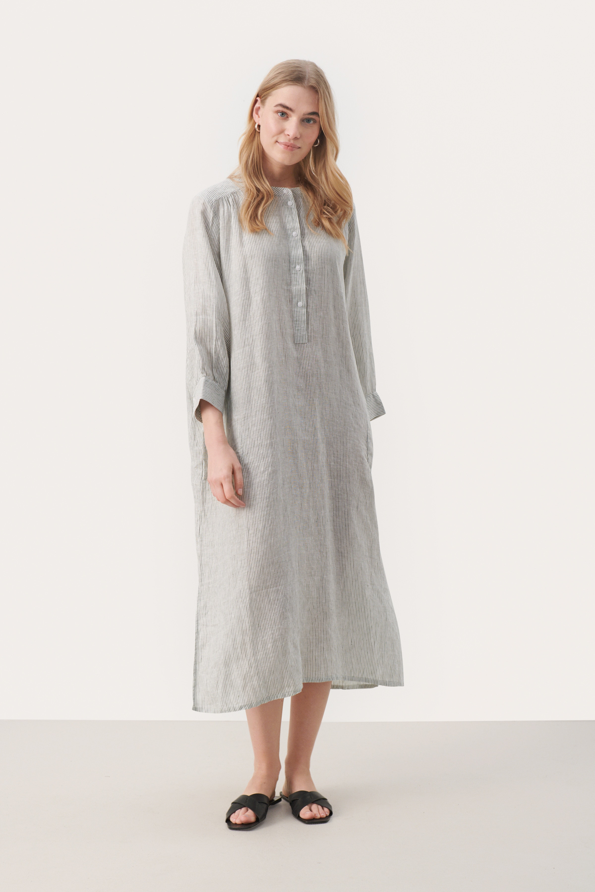 AliaPW Long linen dress LOOKBOOK FRONT 30307657-302908