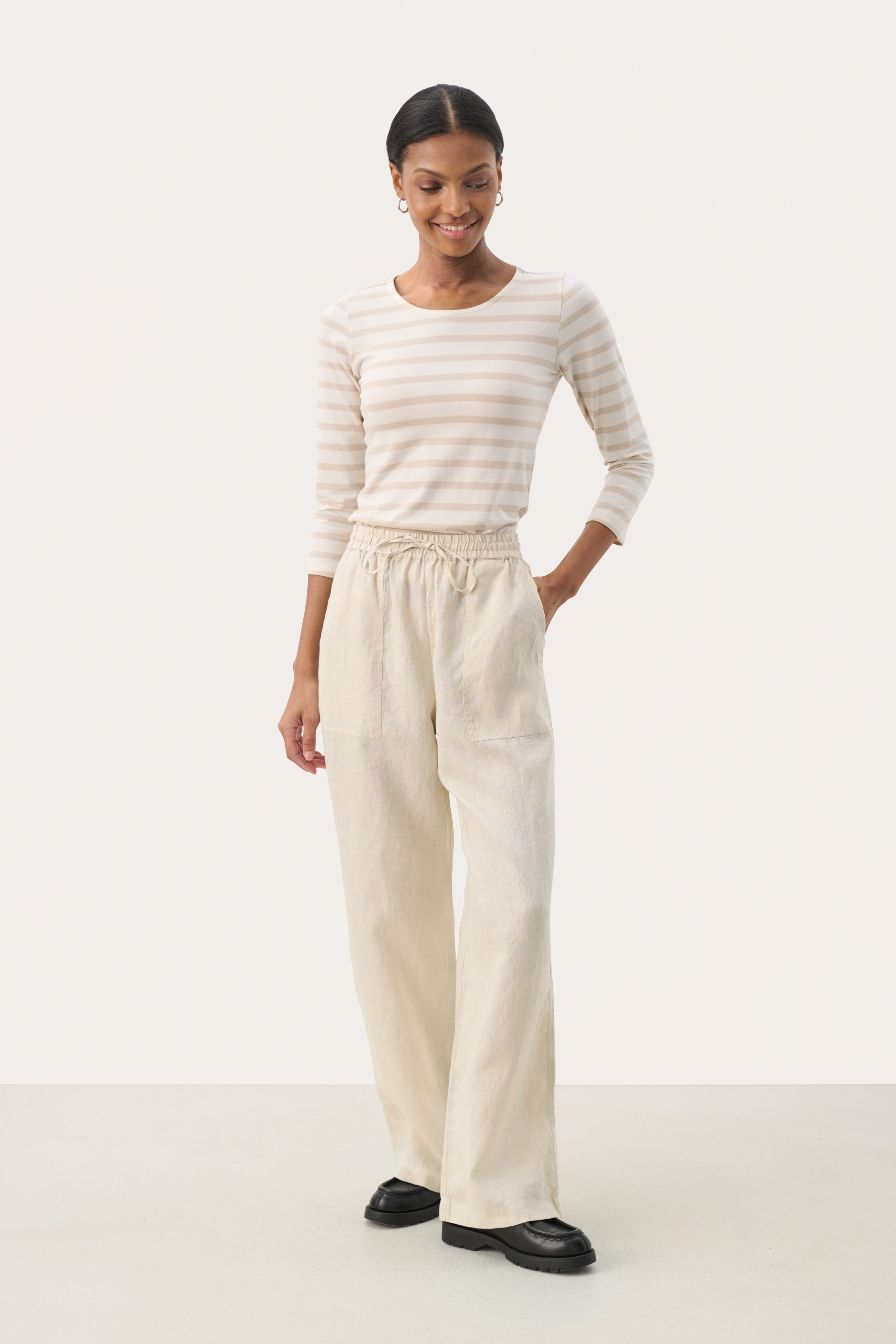 EniolaPW Linen trousers LOOKBOOK FRONT 30308455-130400