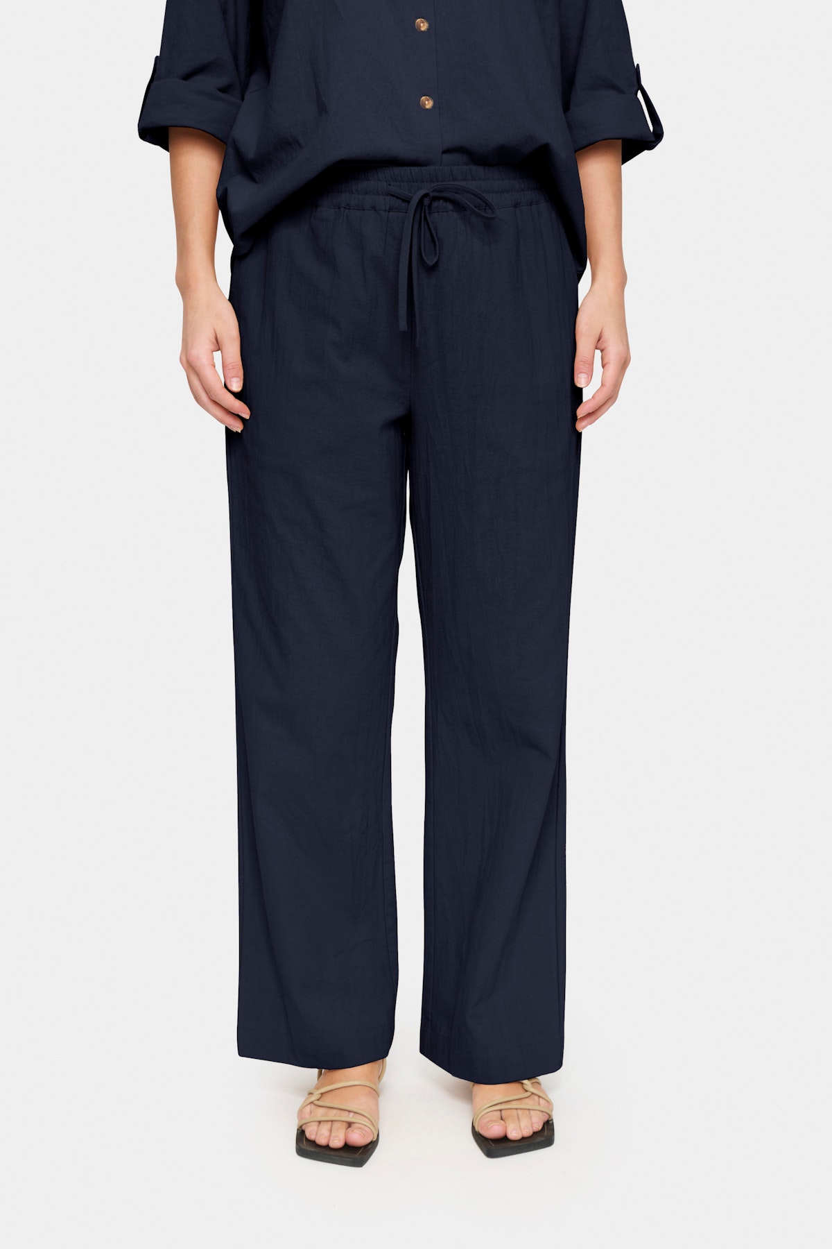 LEDENIM TUCK TROUSER ３８ Zimmermann Tuck Silk Belted Wide-Leg Pants | Saks Fifth Avenue