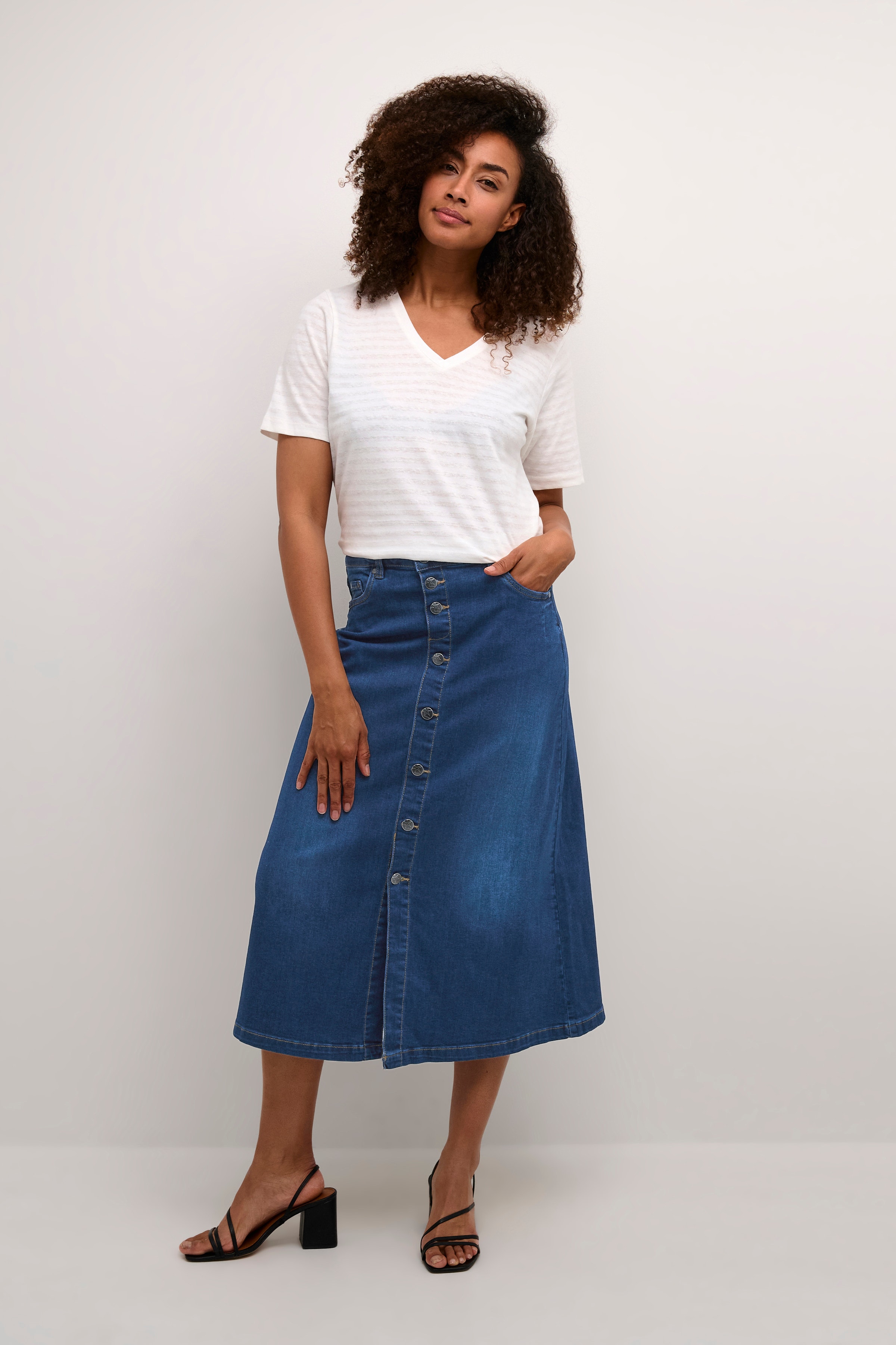 CUami Denim Skirt LOOKBOOK FRONT 50110270-500029