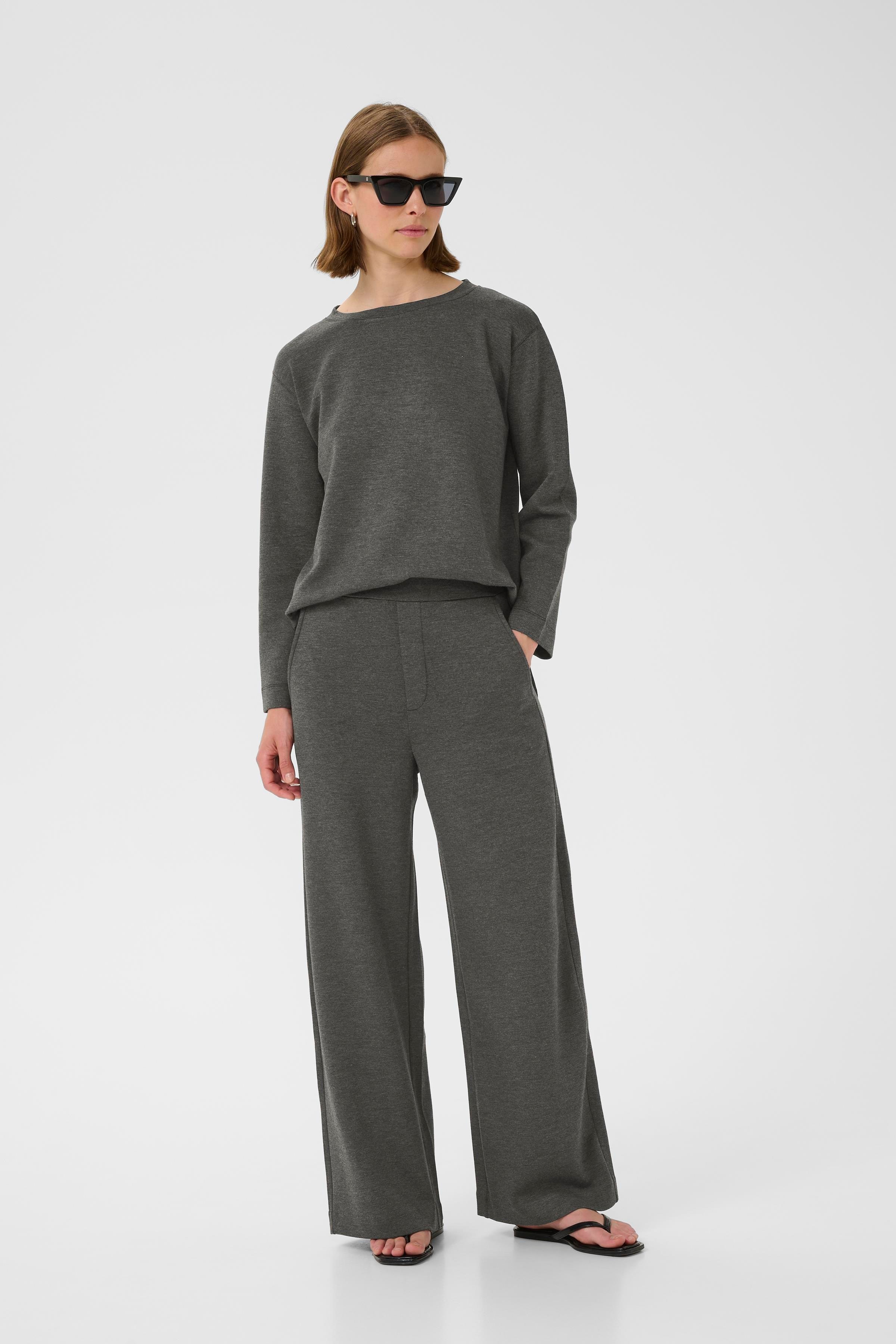 GincetteIW Melange Bukser LOOKBOOK FRONT 30110741-300596