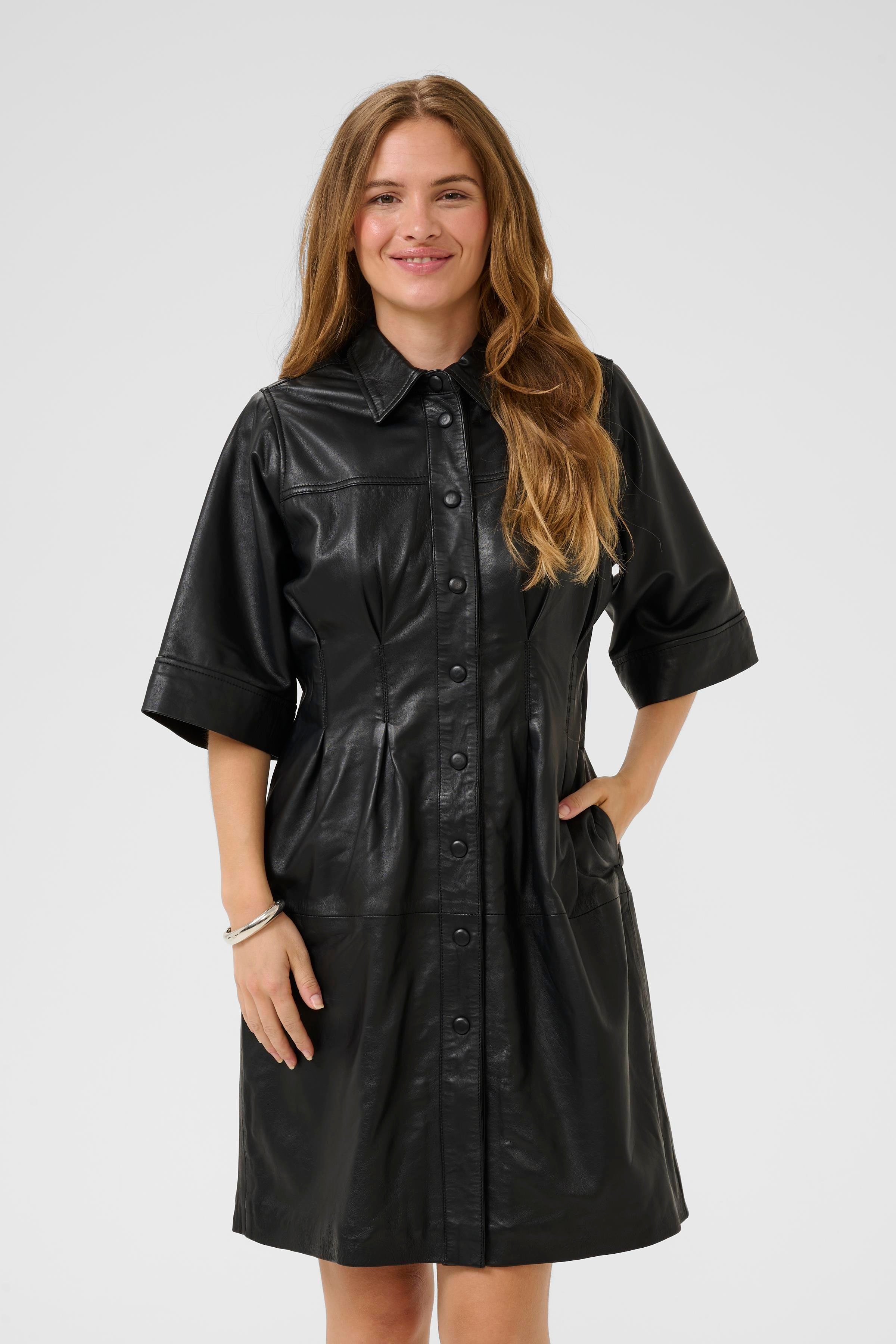 CUlima Lederkleid LOOKBOOK FRONT 50112350-500012