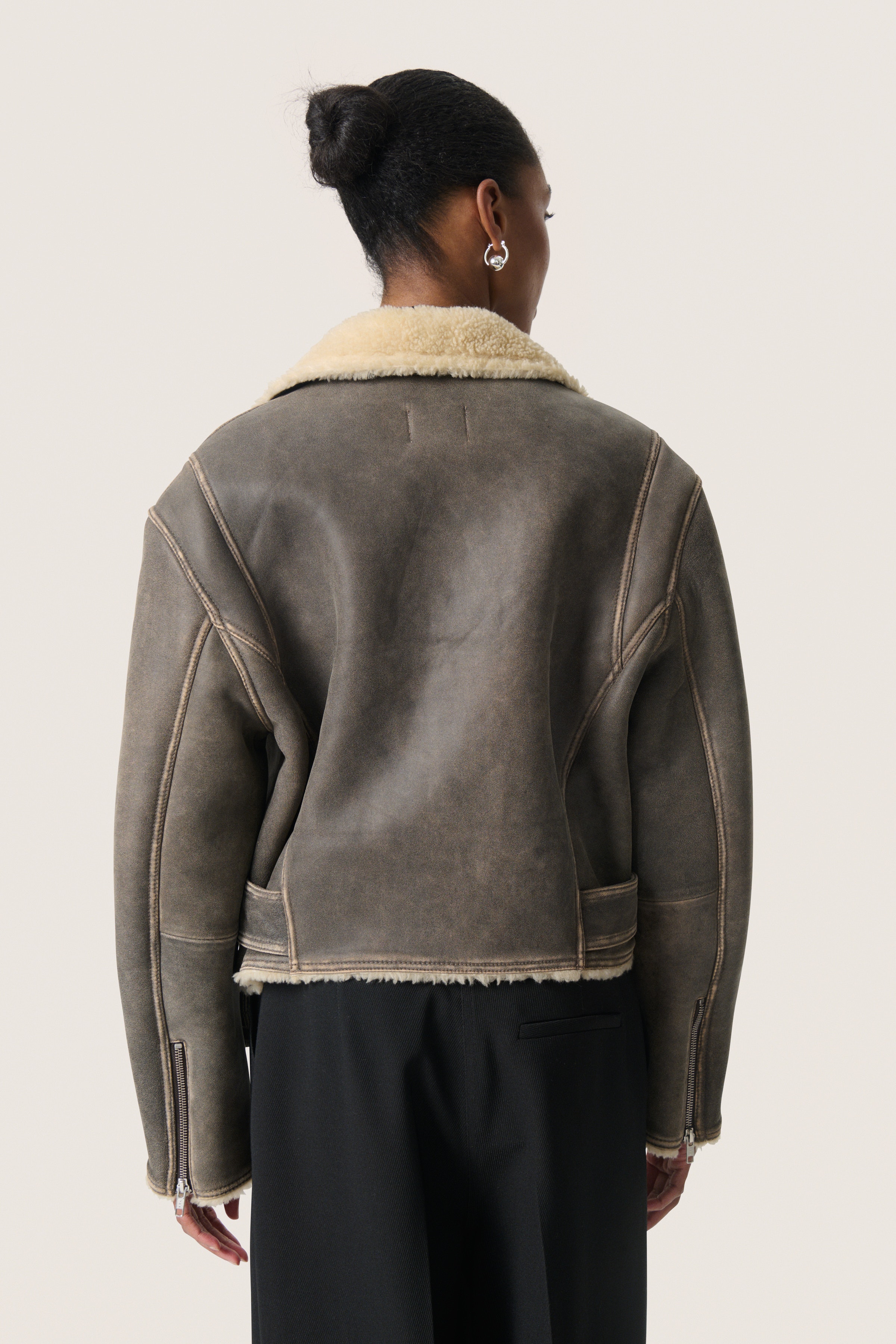 SLFiorella Leren jas LOOKBOOK BACK 30408556-304157