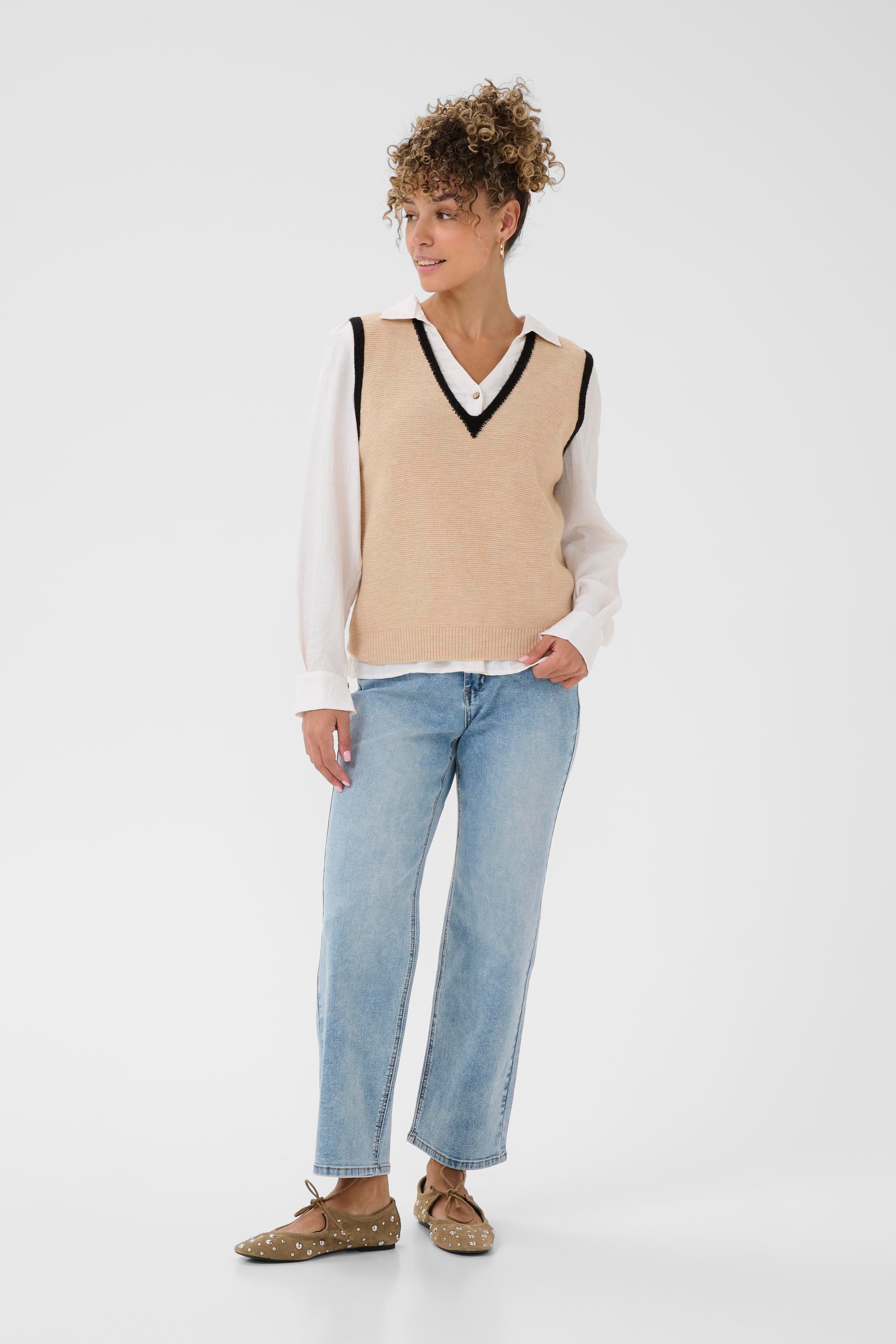 CRDaisee Strikket vest LOOKBOOK FRONT 10614713-100232