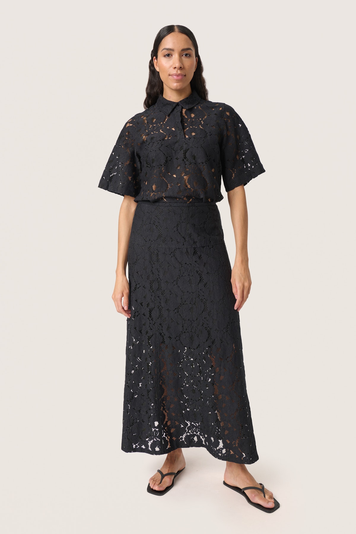 新品未使用品 Omas Hande/PEONY SILK SKIRT black 新品未使用品 Omas Hande/PEONY SILK SKIRT black 新品未使用品