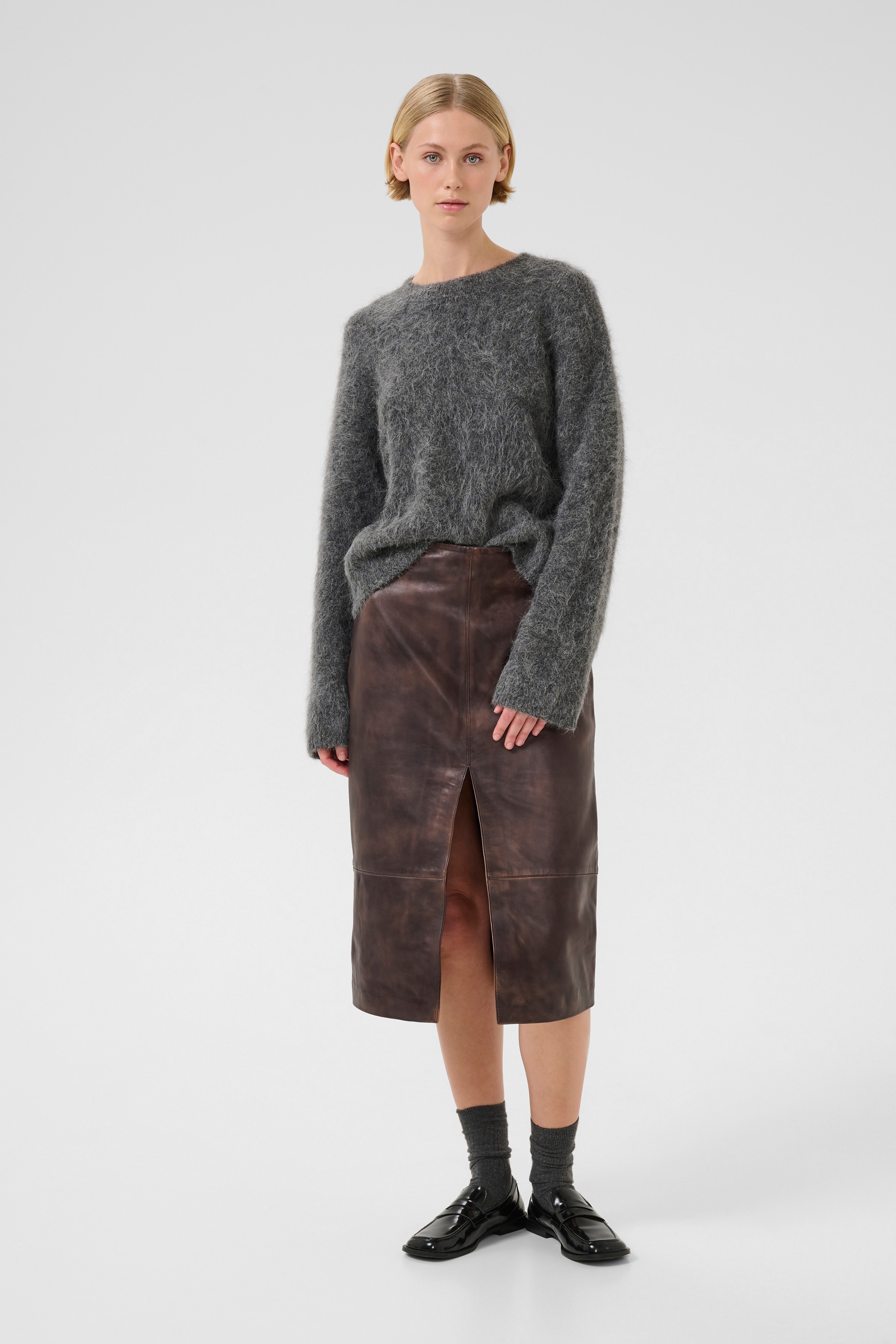 KBBrooklyn Leather skirt LOOKBOOK FRONT 10105660-191015