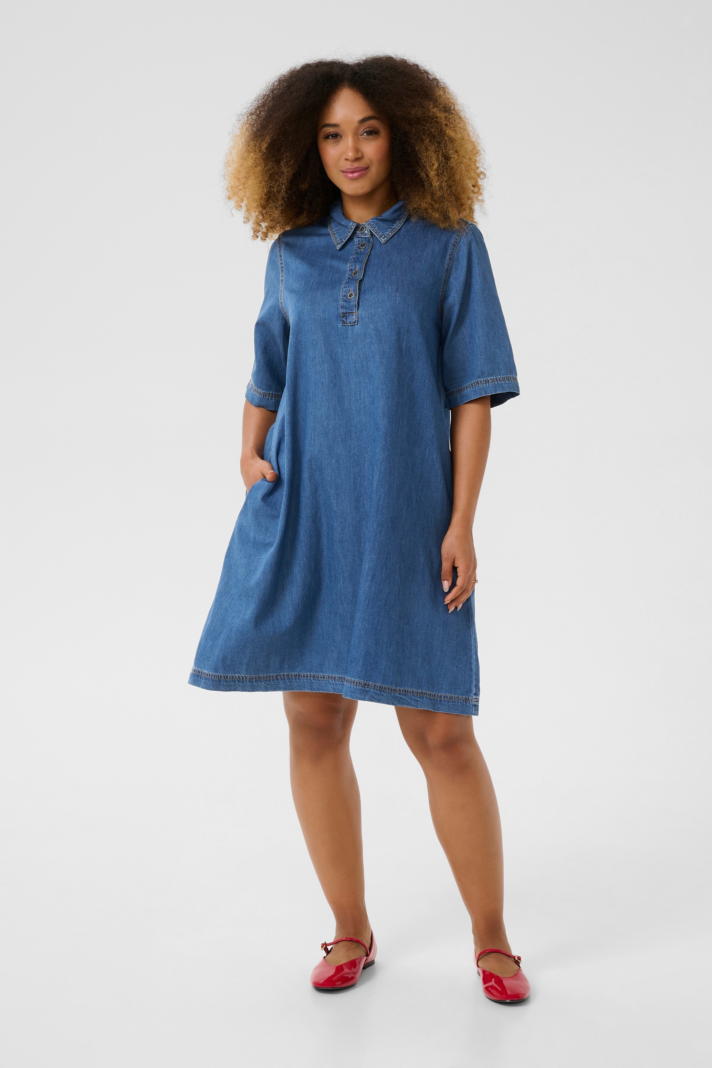 CUwinnie Denim dress LOOKBOOK FRONT 50111467-500029