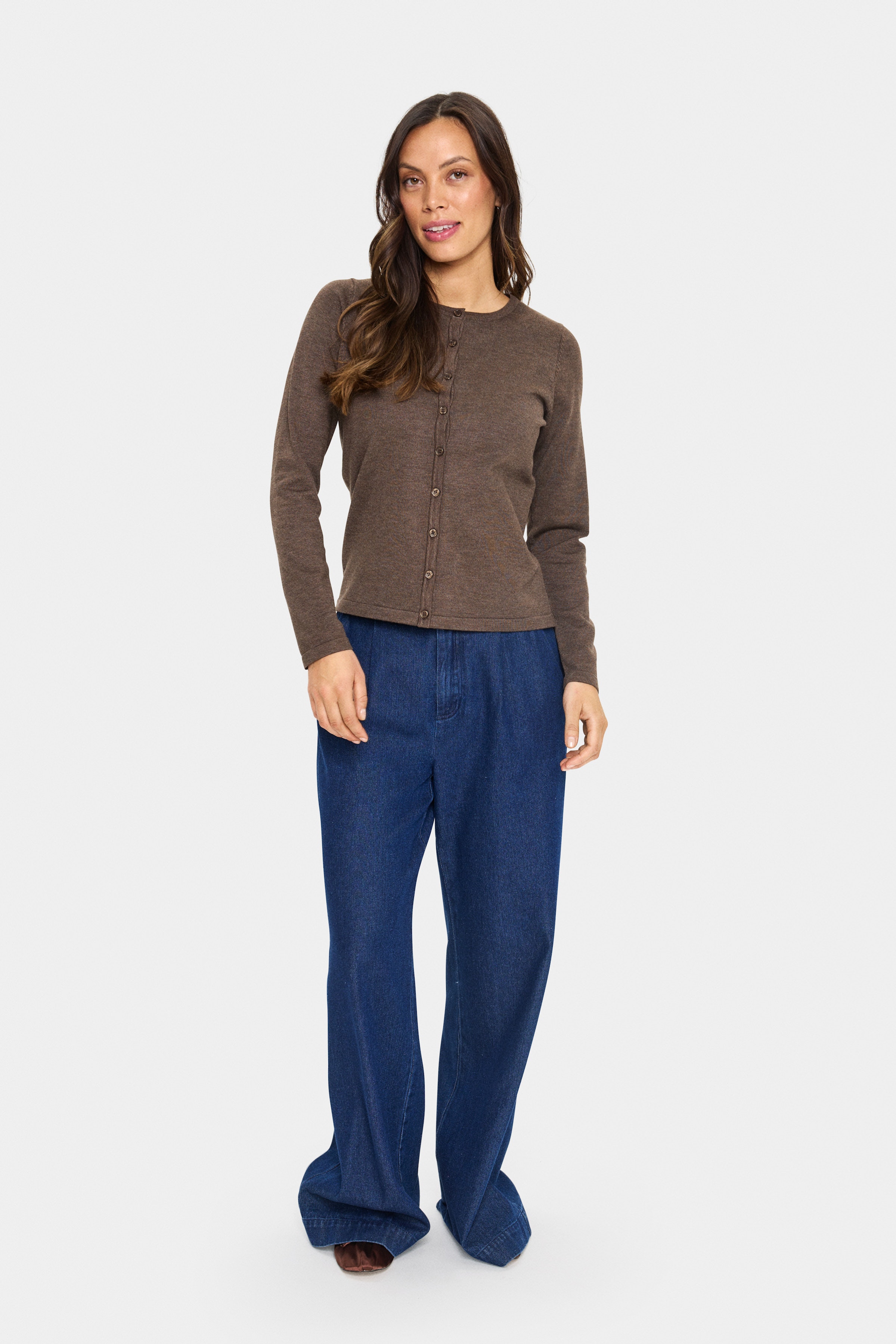 MilaSZ R-Neck Cardigan LOOKBOOK FRONT 30500005-1908101