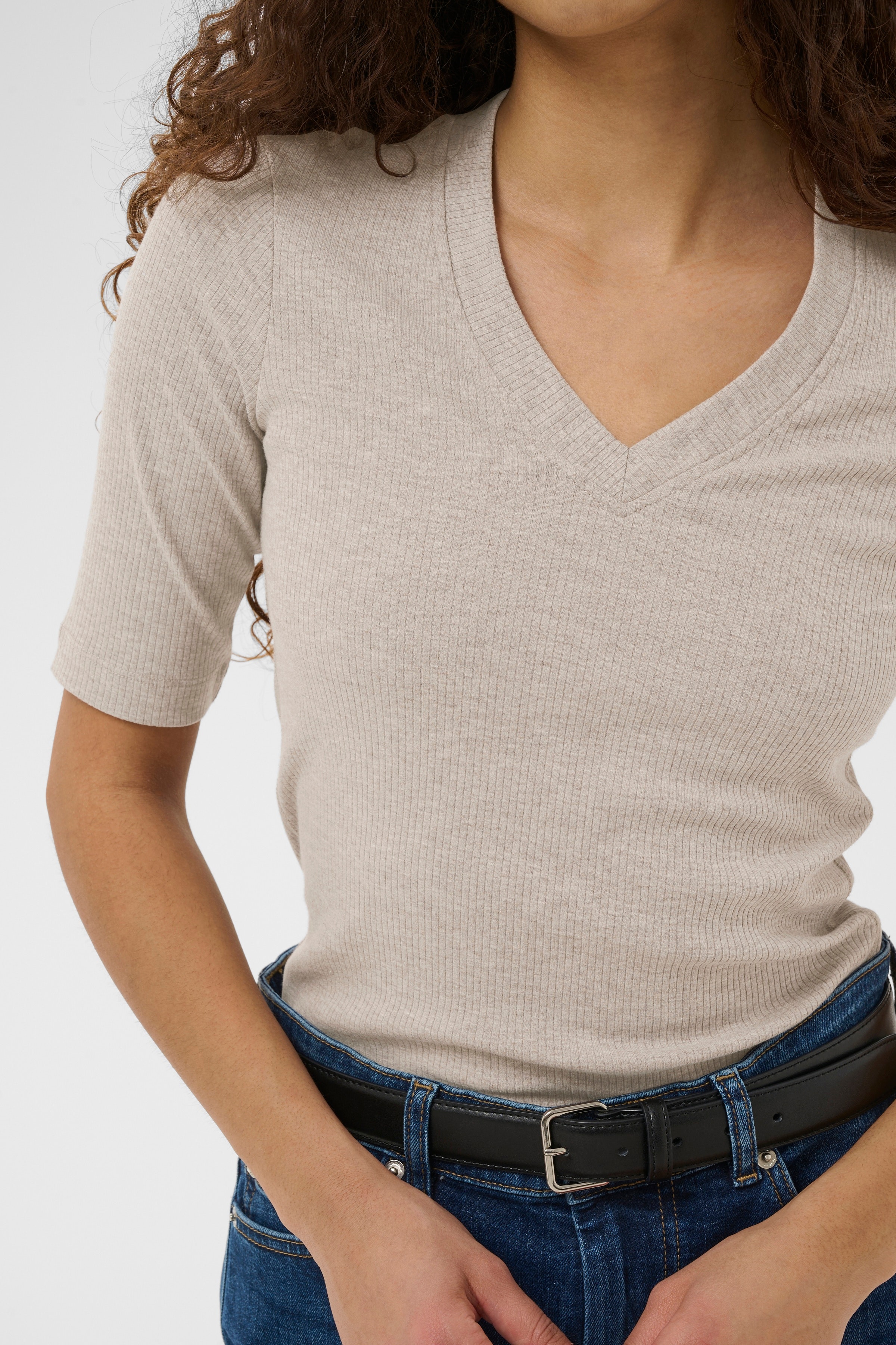 DagnaIW Melange V T-shirt LOOKBOOK DETAIL 30106865-1545031