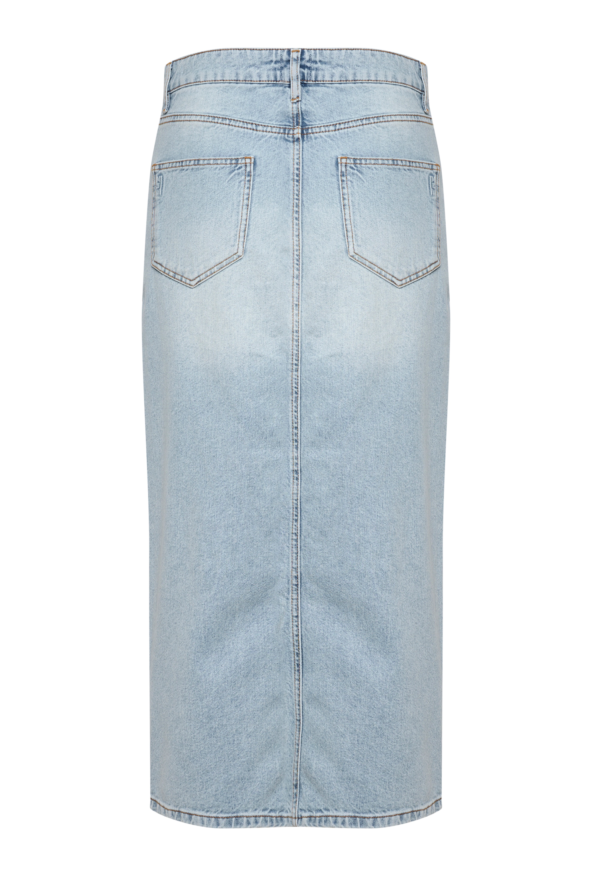 MWLouis Wrap Long Denim Skirt PACK BACK 10703793-100046