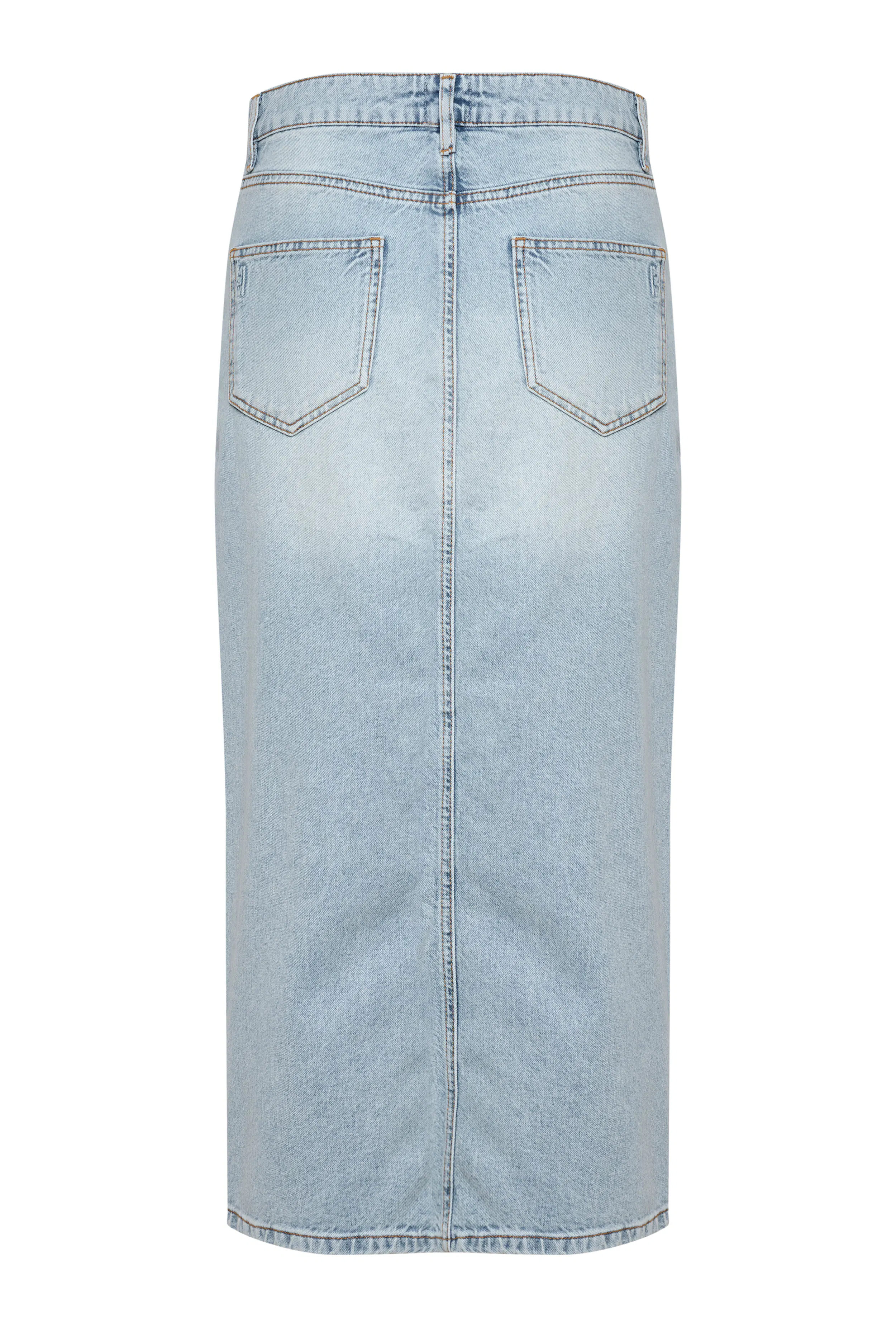 MWLouis Wrap Long Denim Skirt PACK FRONT 10703793-100046