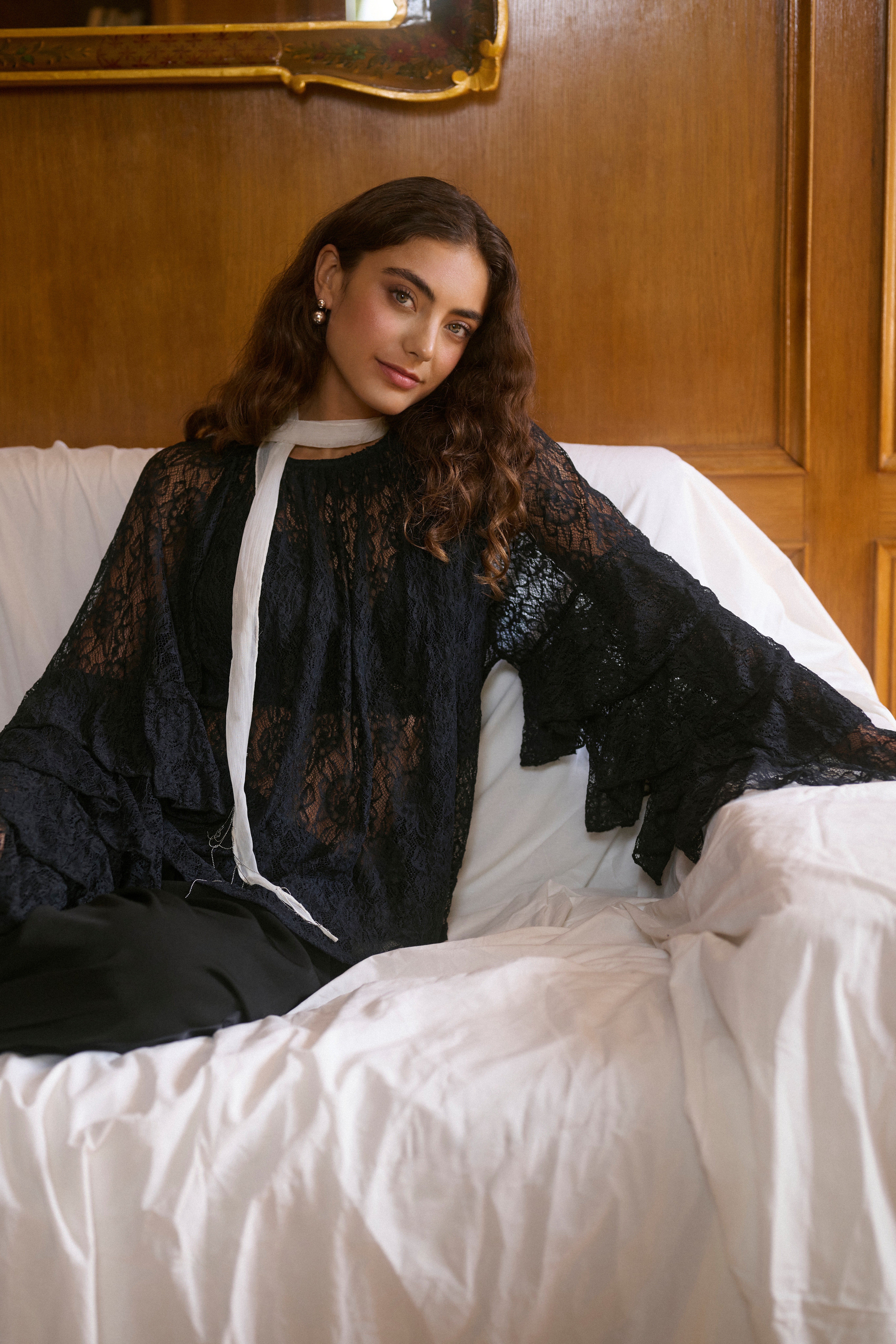 CUclemency ruffle sleeve blouse LOCATION NONE 50112497-500012
